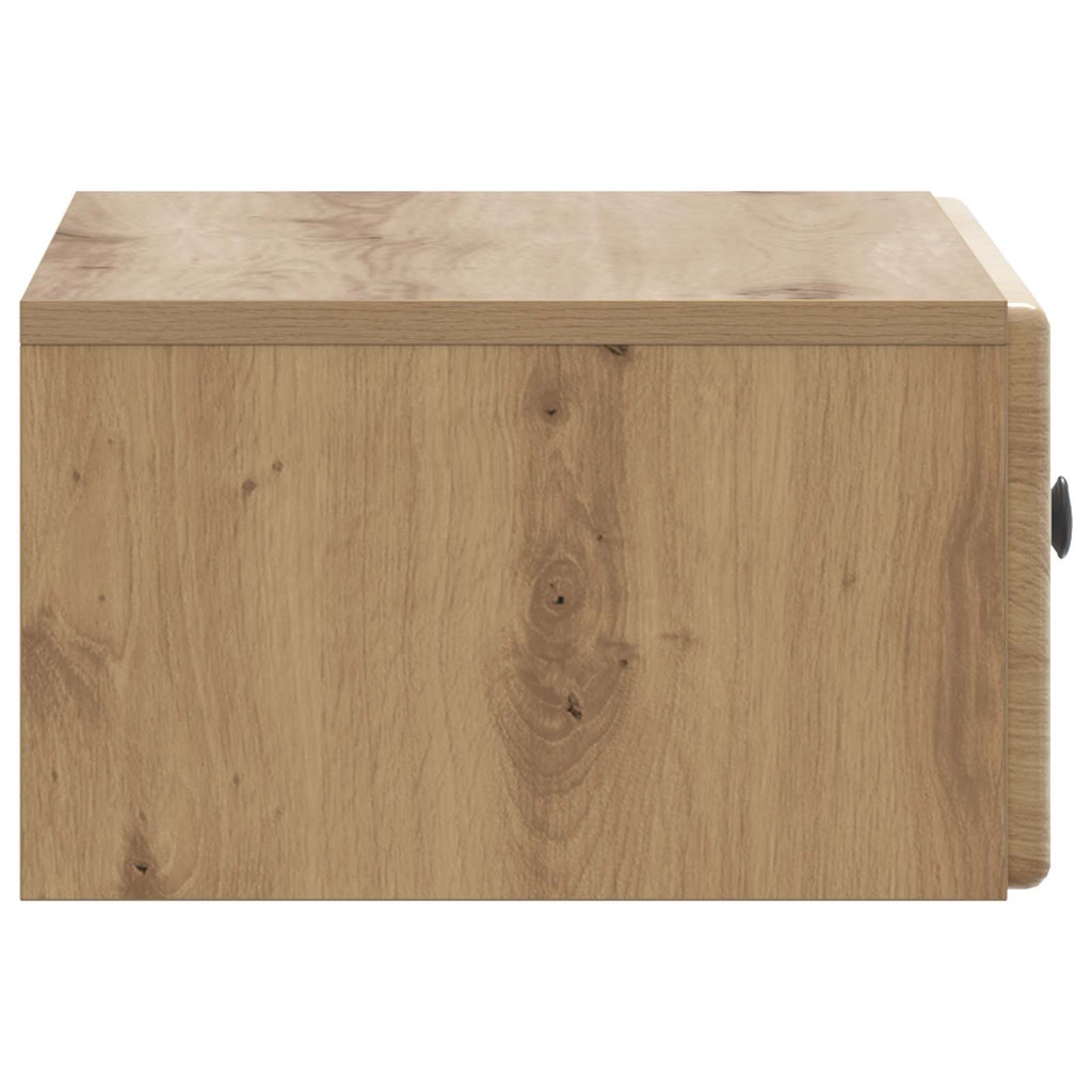 Wandmontierter Nachttisch 2 pcs Artisan-Eiche 49 x 34,5 x 20 cm