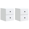 Wandmontierter Nachttisch 2 pcs Weiß 34,5 x 33 x 40 cm