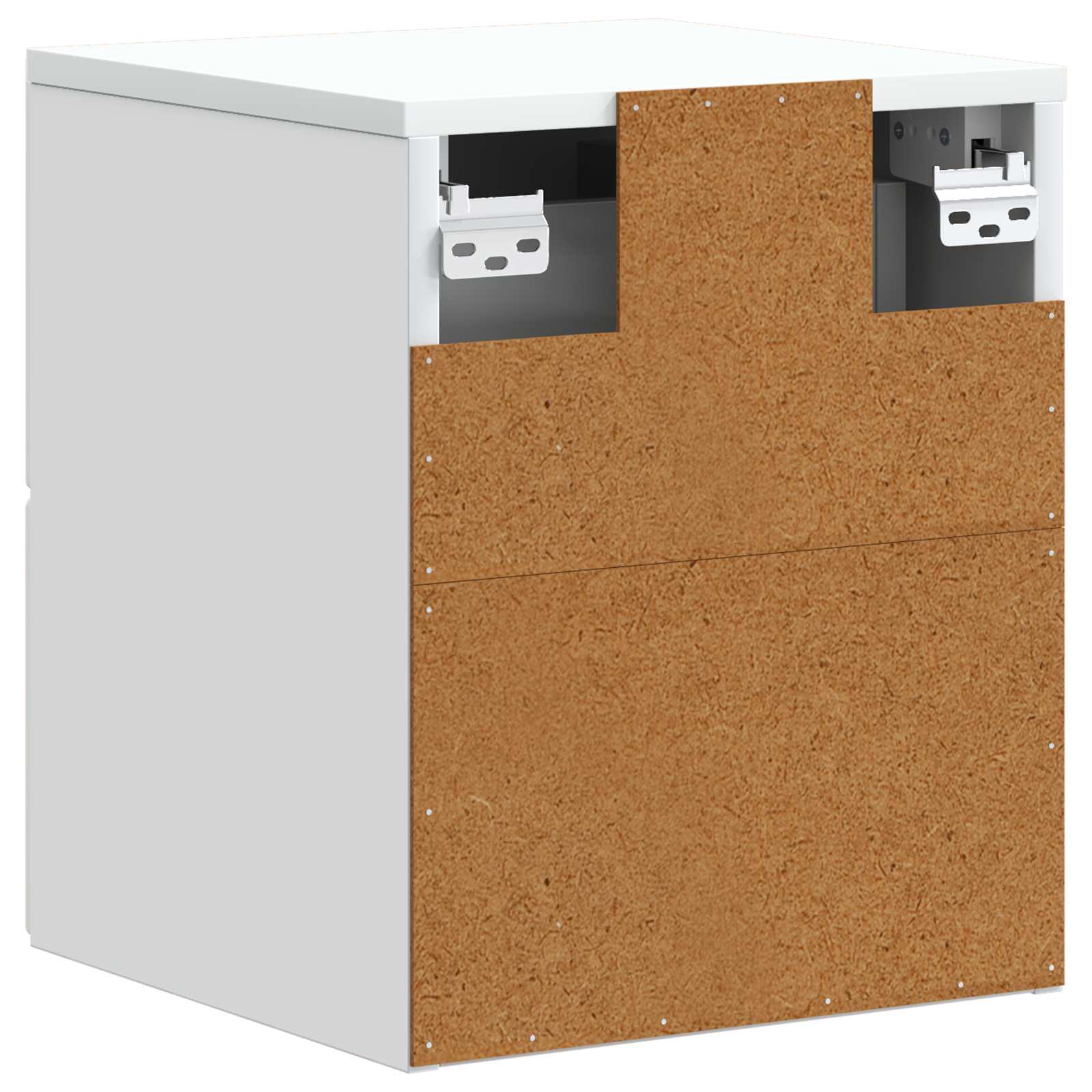 Wandmontierter Nachttisch 2 pcs Weiß 34,5 x 33 x 40 cm
