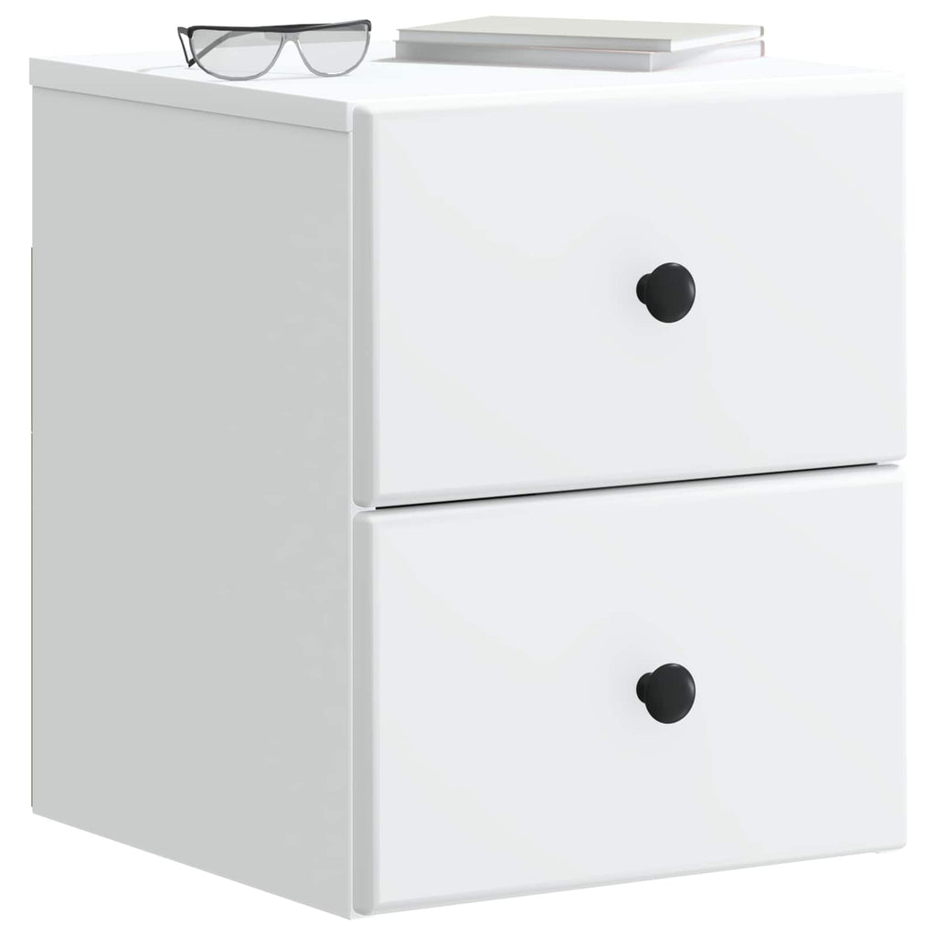 Wandmontierter Nachttisch 2 pcs Weiß 34,5 x 33 x 40 cm