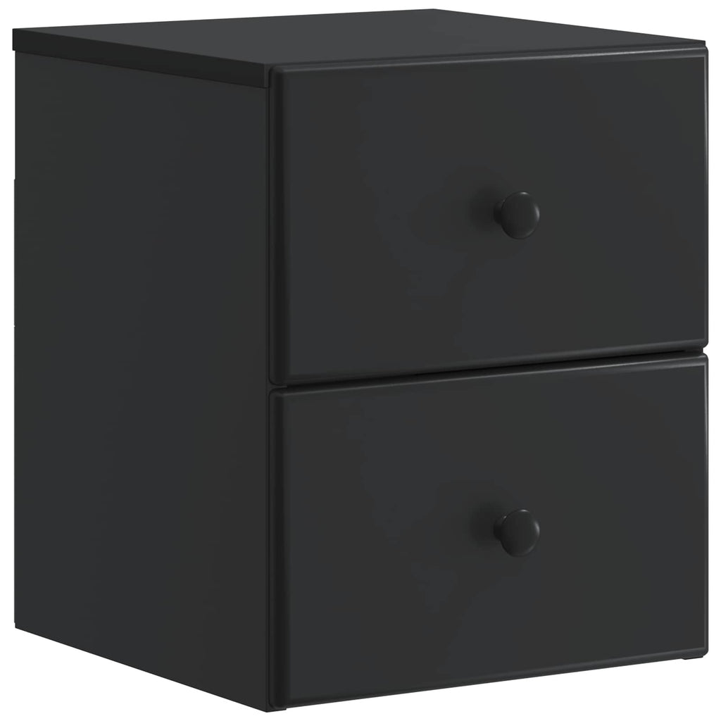 Wandmontierter Nachttisch Schwarz 34,5 x 33 x 40 cm
