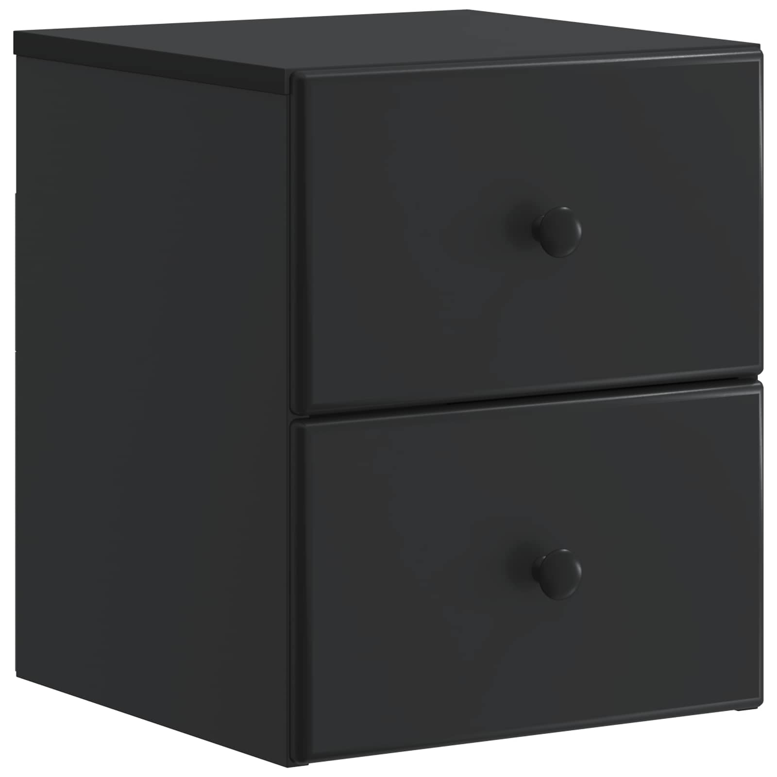 Wandmontierter Nachttisch Schwarz 34,5 x 33 x 40 cm