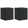 Wandmontierter Nachttisch 2 pcs Schwarz 34,5 x 33 x 40 cm