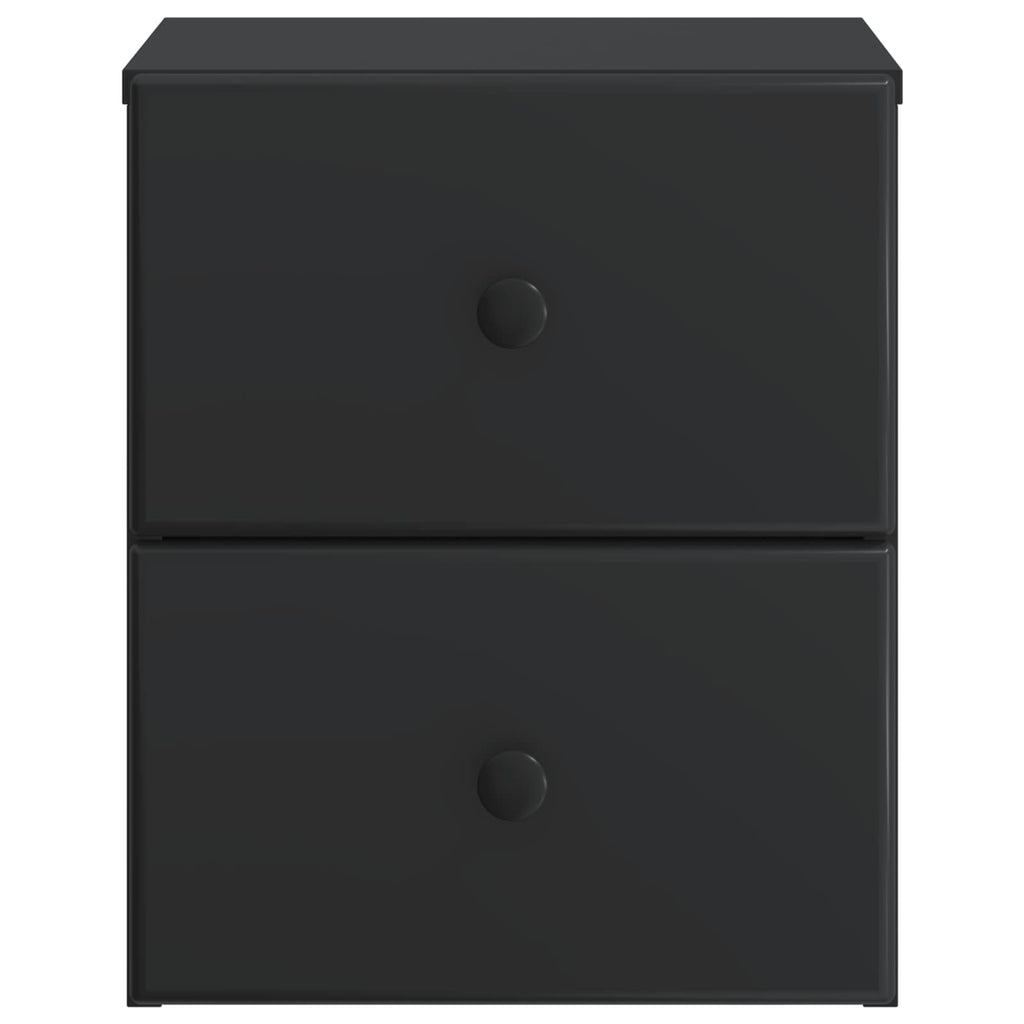Wandmontierter Nachttisch 2 pcs Schwarz 34,5 x 33 x 40 cm