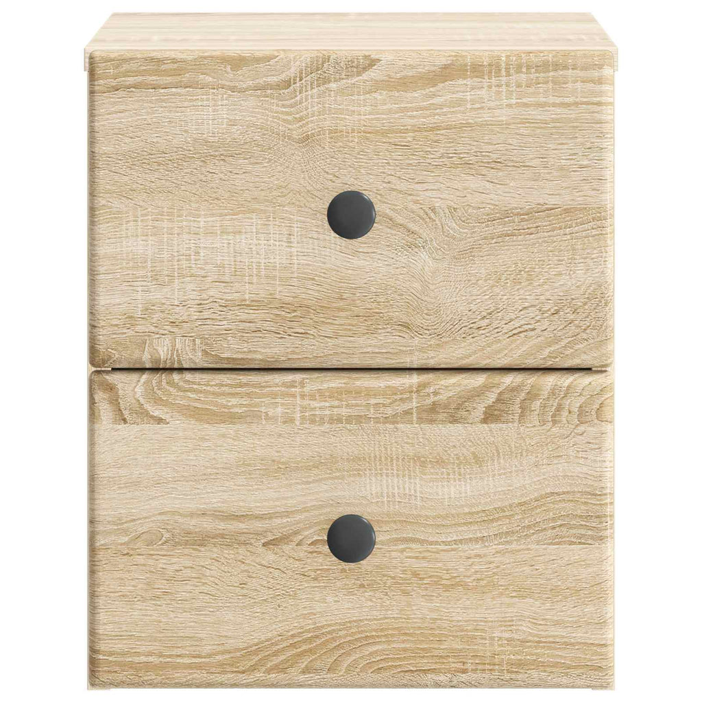 Wandmontierter Nachttisch 2 pcs Sonoma-Eiche 34,5 x 33 x 40 cm