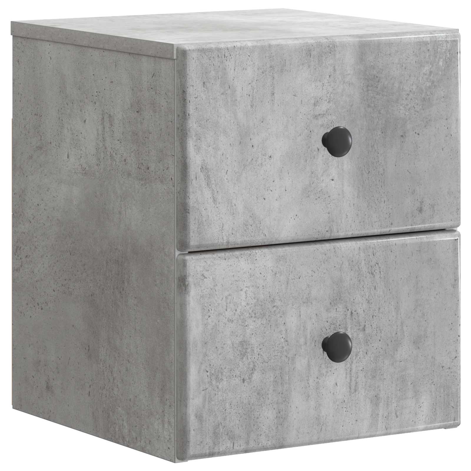 Wandmontierter Nachttisch 2 pcs Betongrau 34,5 x 33 x 40 cm