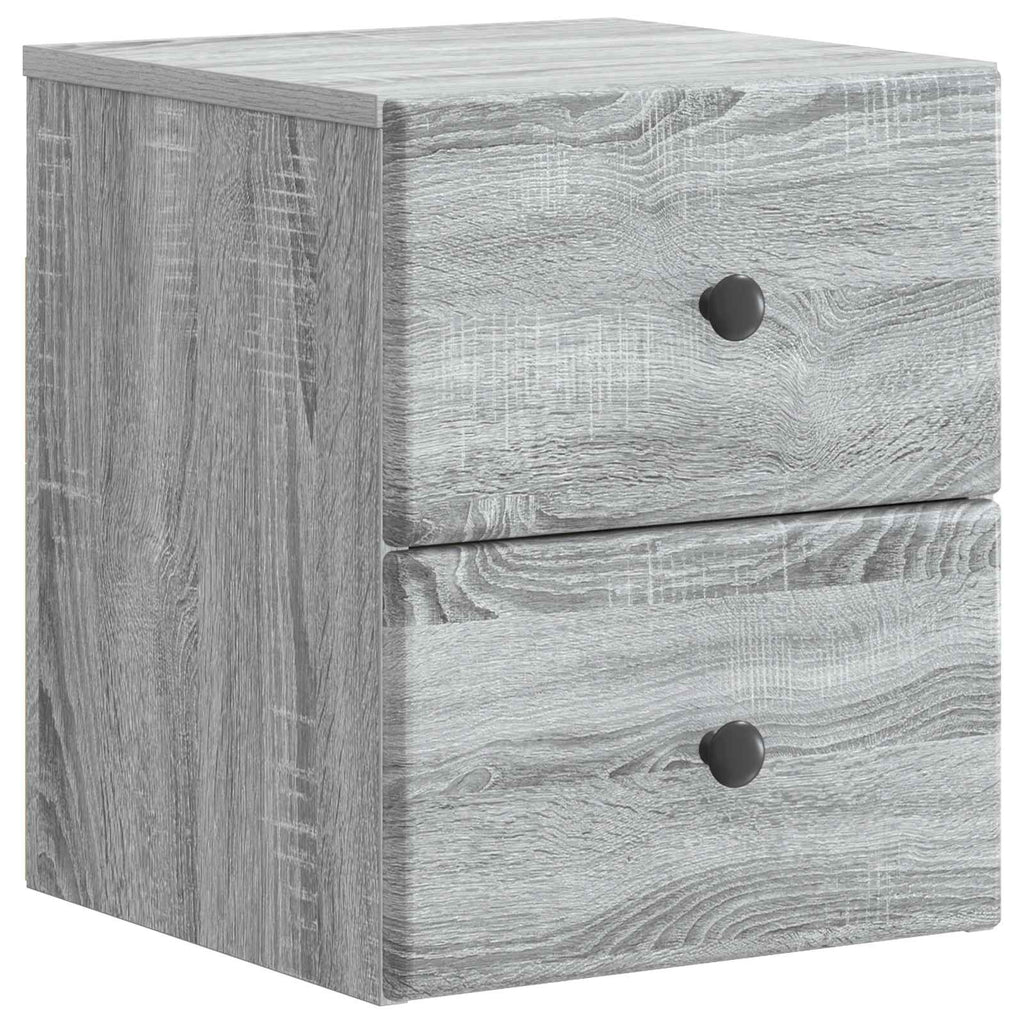 Wandmontierter Nachttisch Graues Sonoma 34,5 x 33 x 40 cm