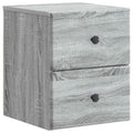 Wandmontierter Nachttisch Graues Sonoma 34,5 x 33 x 40 cm