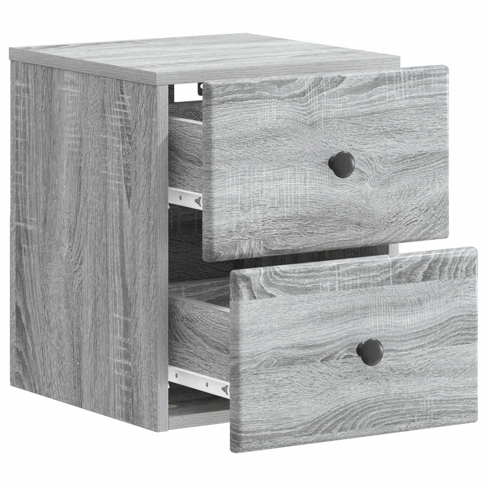 Wandmontierter Nachttisch Graues Sonoma 34,5 x 33 x 40 cm