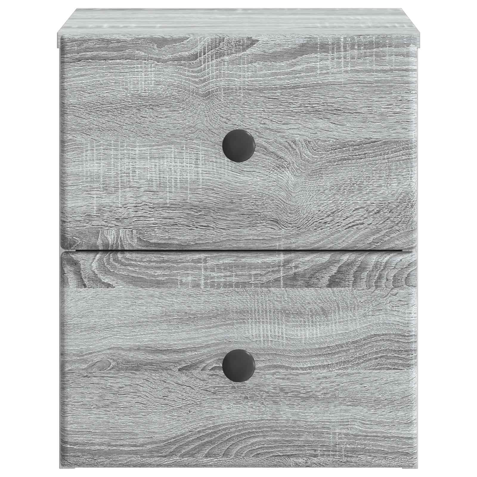 Wandmontierter Nachttisch 2 pcs Graues Sonoma 34,5 x 33 x 40 cm