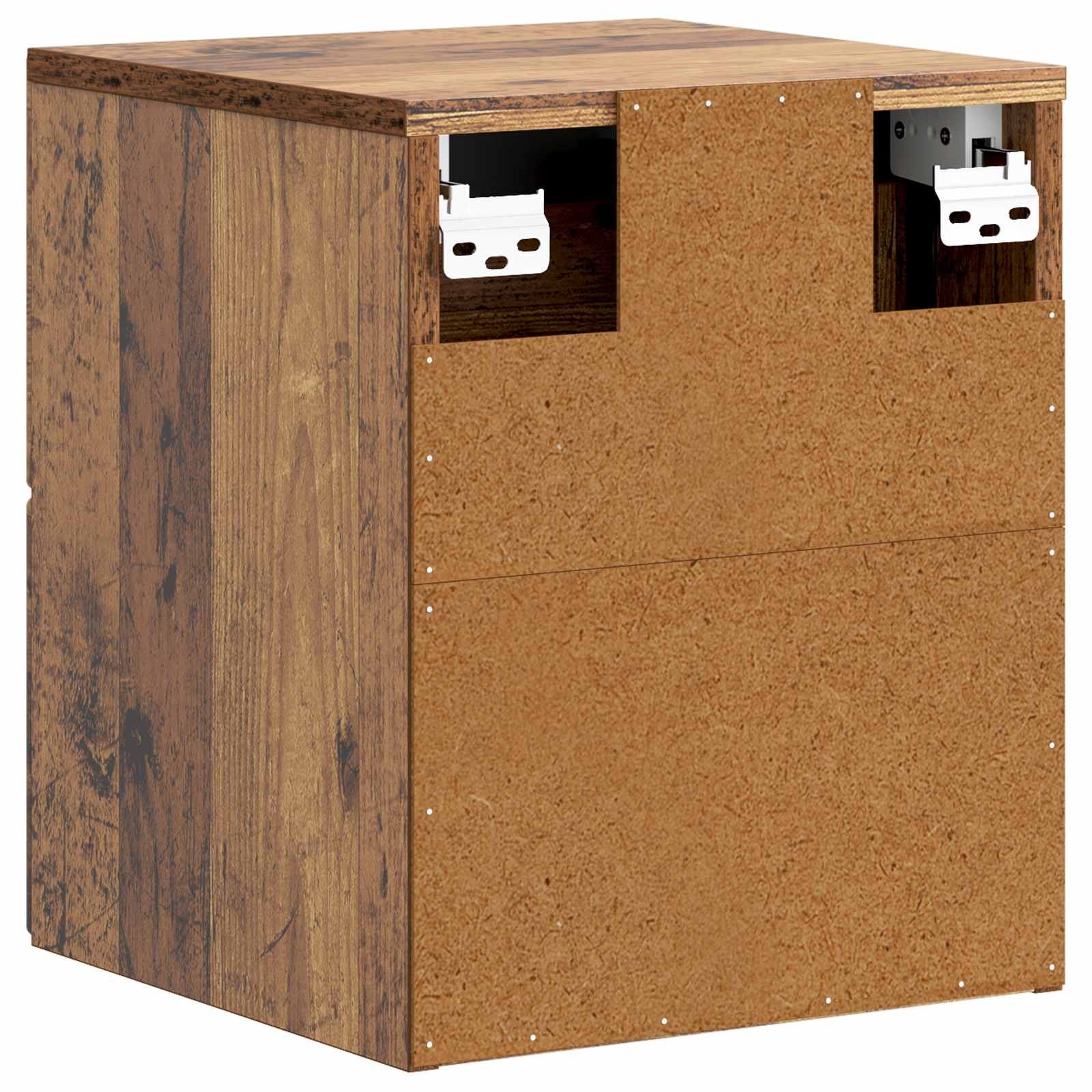 Wandmontierter Nachttisch Altholz 34,5 x 33 x 40 cm
