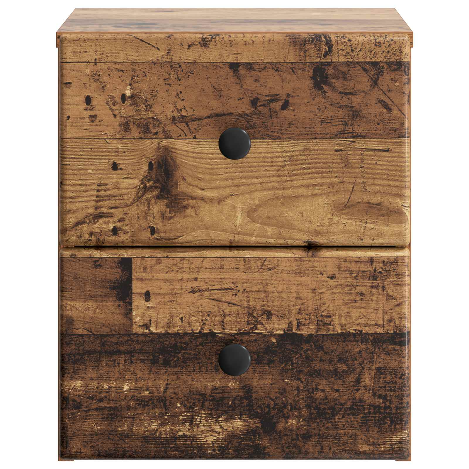Wandmontierter Nachttisch 2 pcs Altholz 34,5 x 33 x 40 cm