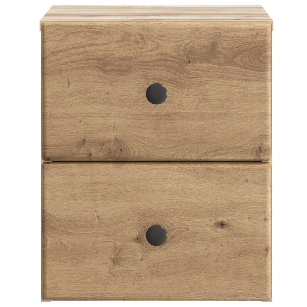 Wandmontierter Nachttisch 2 pcs Artisan-Eiche 34,5 x 33 x 40 cm