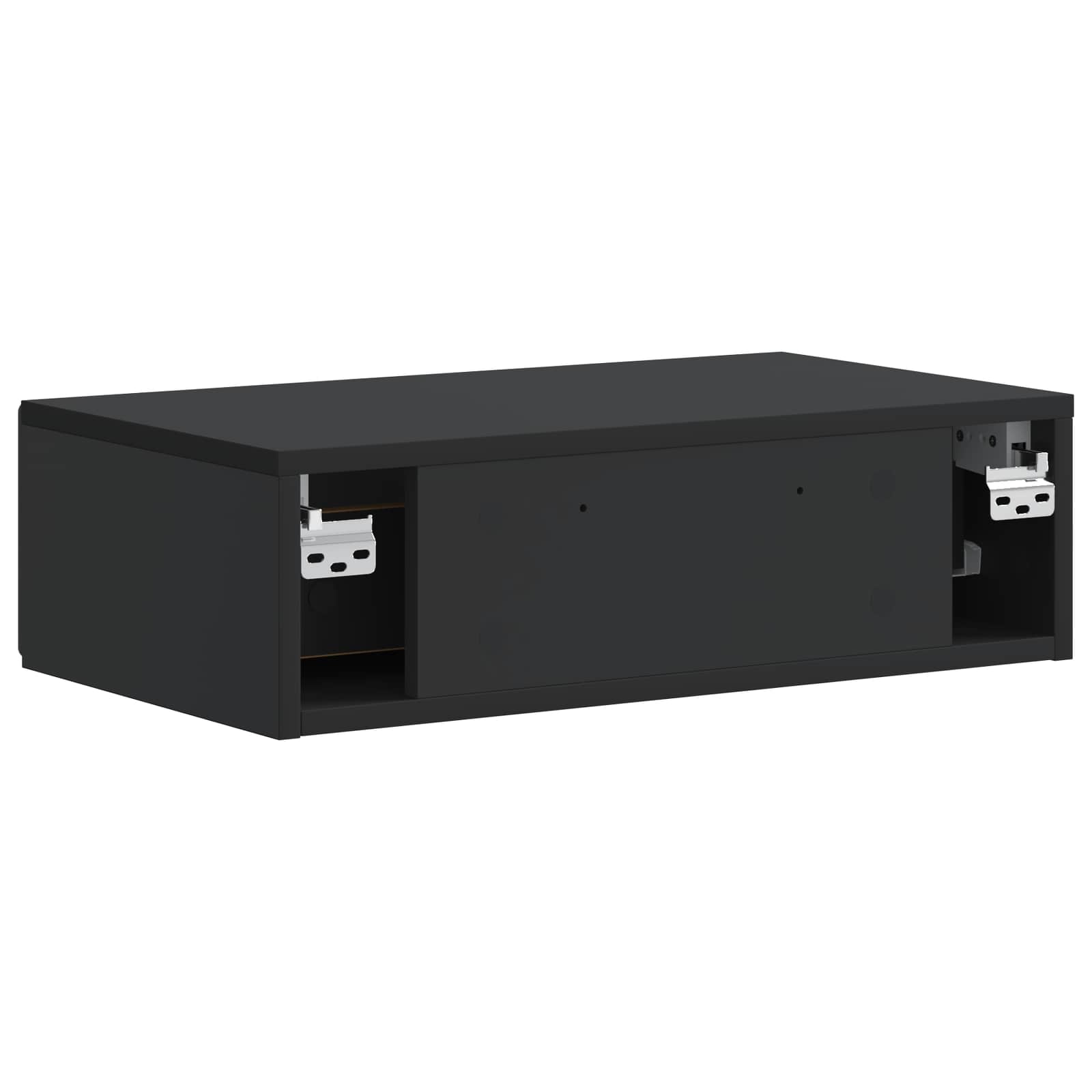 Wandmontierter Beistelltisch Schwarz 59 x 34,5 x 17 cm
