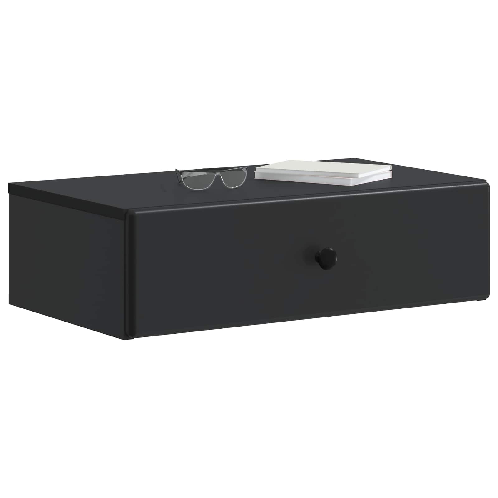 Wandmontierter Beistelltisch Schwarz 59 x 34,5 x 17 cm