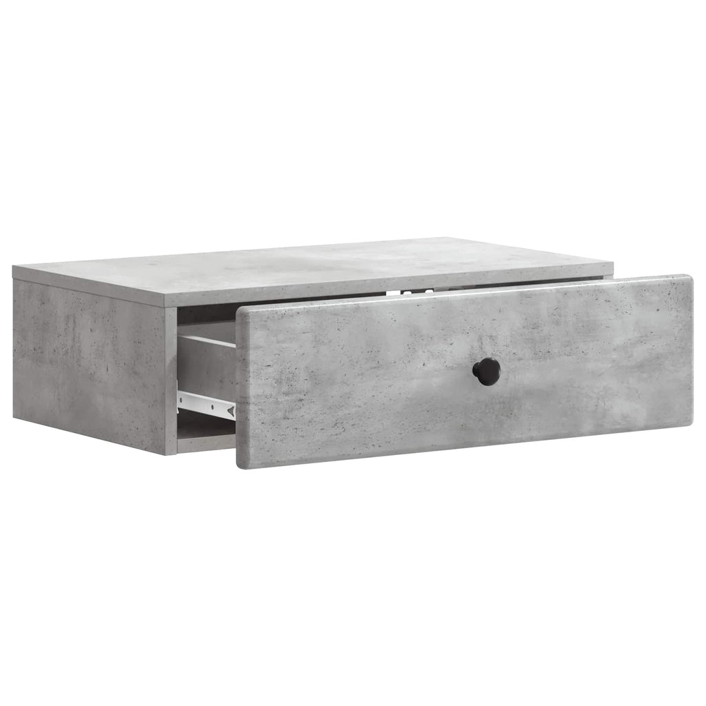 Wandmontierter Beistelltisch Betongrau 59 x 34,5 x 17 cm