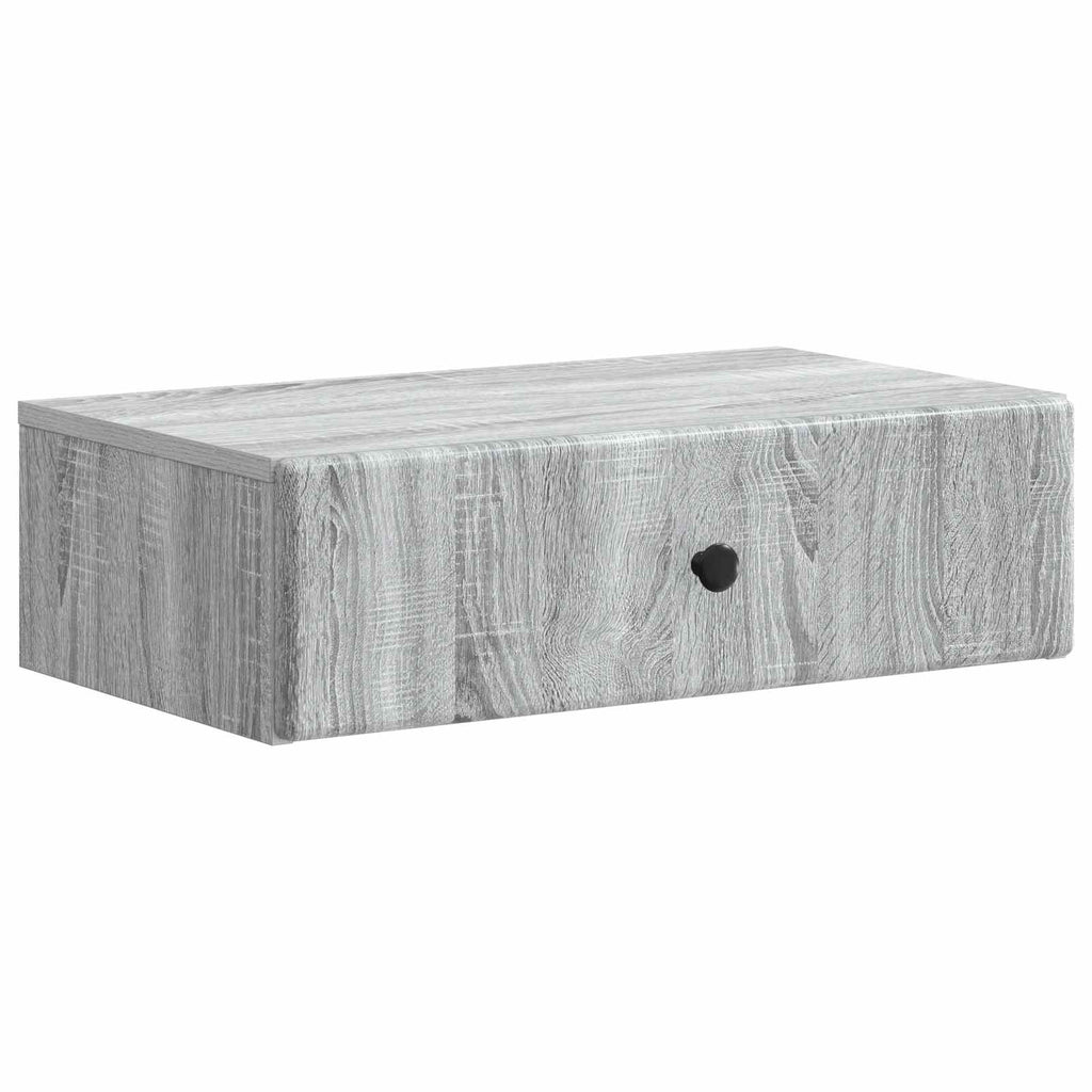 Wandmontierter Beistelltisch Graues Sonoma 59 x 34,5 x 17 cm