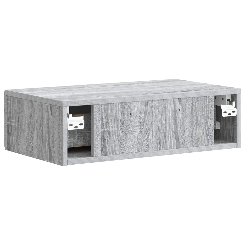 Wandmontierter Beistelltisch Graues Sonoma 59 x 34,5 x 17 cm