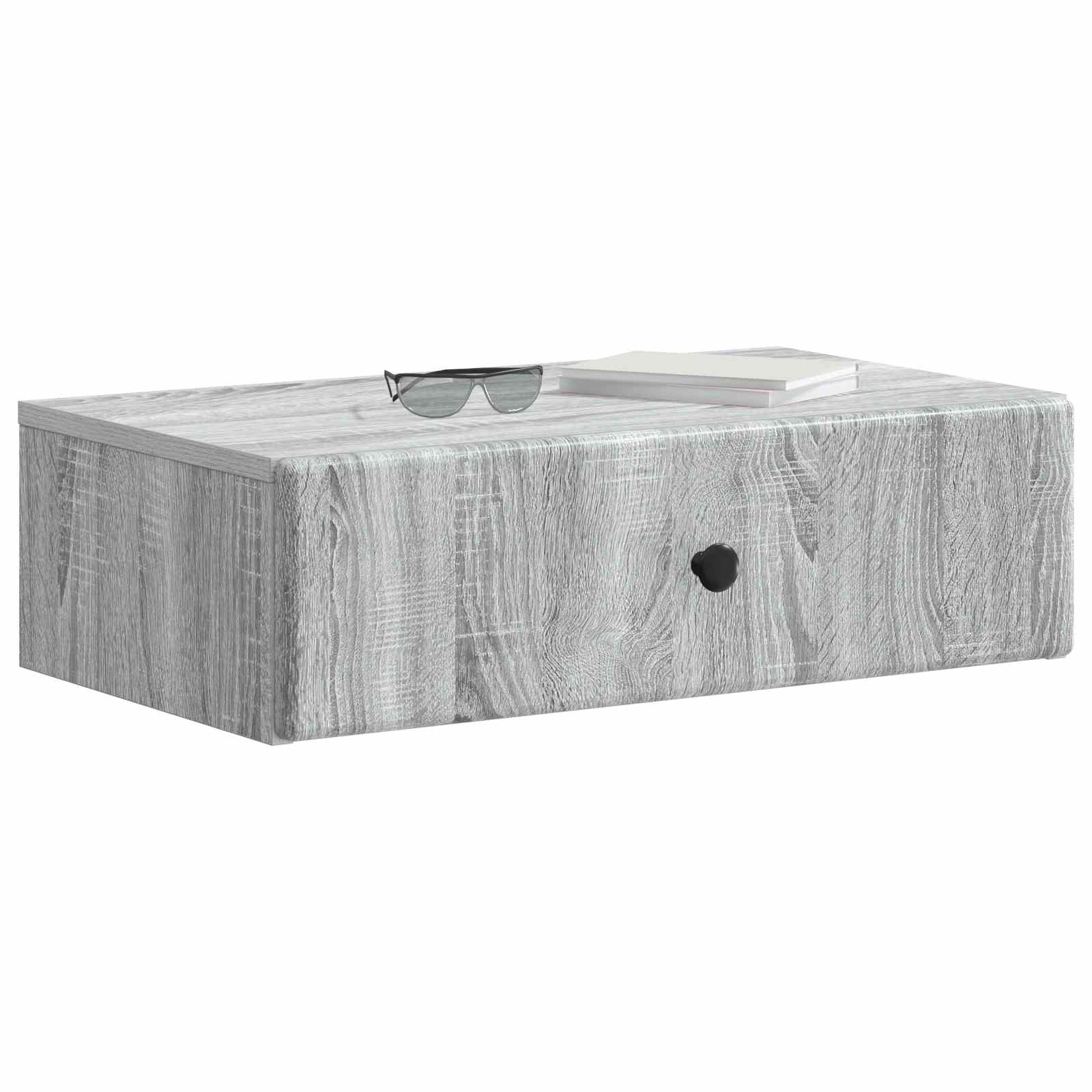 Wandmontierter Beistelltisch Graues Sonoma 59 x 34,5 x 17 cm