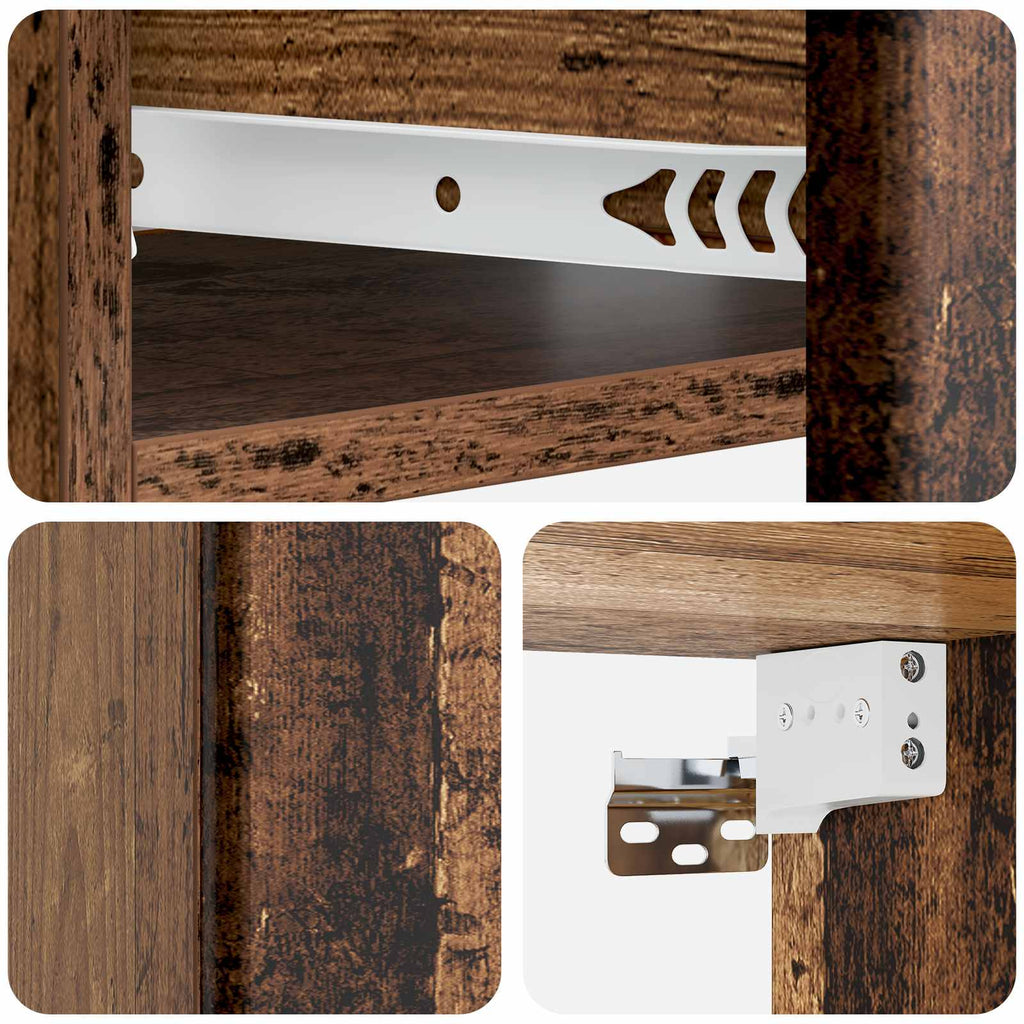 Wandmontierter Beistelltisch Altholz 59 x 34,5 x 17 cm
