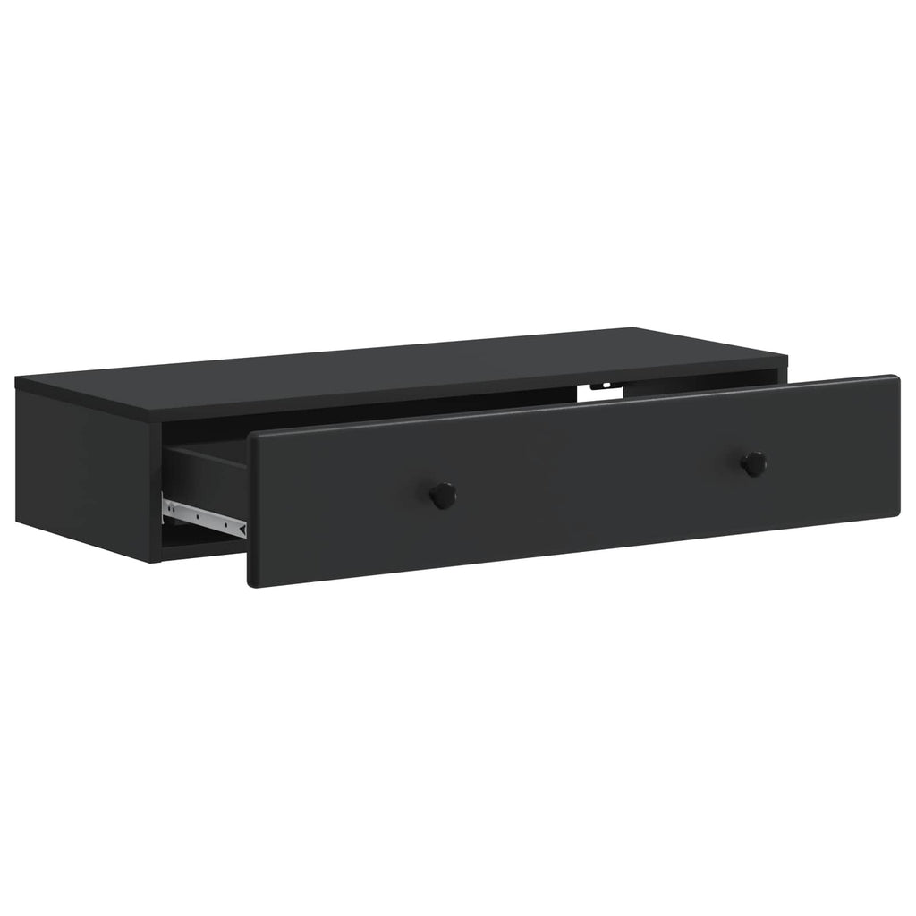 Wandmontierter Beistelltisch Schwarz 87,5 x 34,5 x 17 cm