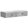 Wandmontierter Beistelltisch Betongrau 87,5 x 34,5 x 17 cm