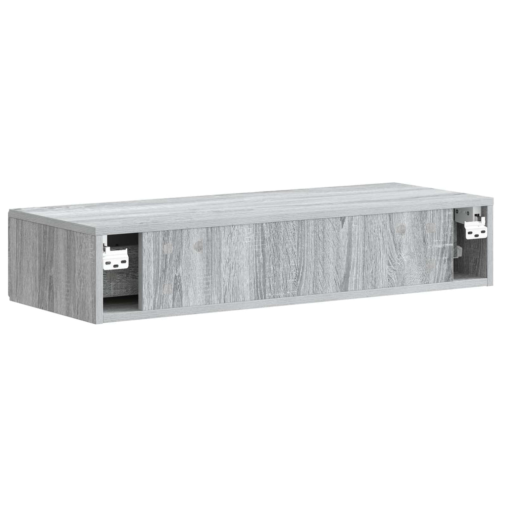 Wandmontierter Beistelltisch Graues Sonoma 87,5 x 34,5 x 17 cm
