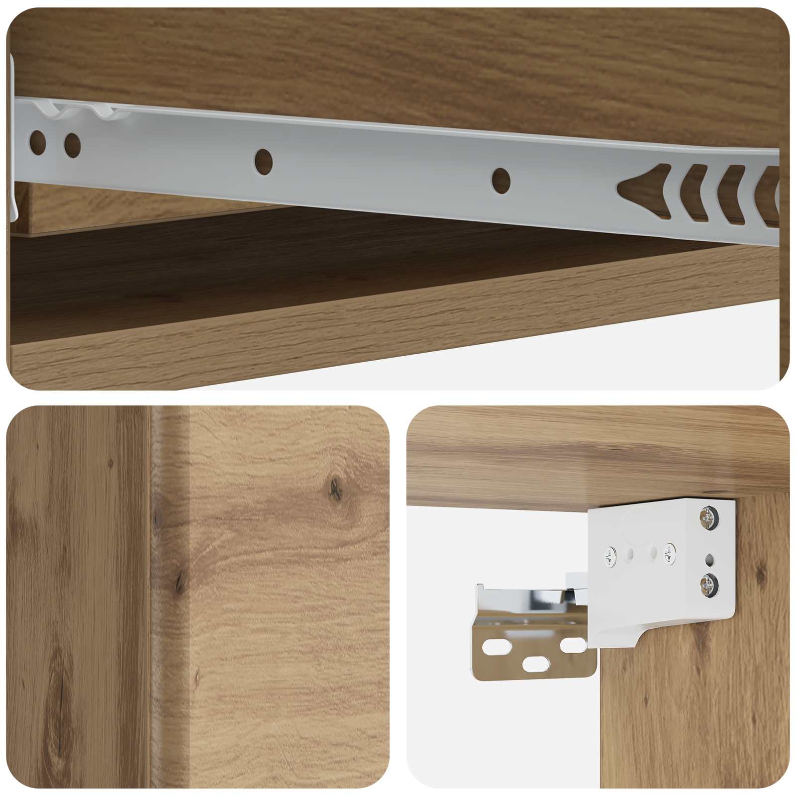 Wandmontierter Beistelltisch Artisan-Eiche 87,5 x 34,5 x 17 cm