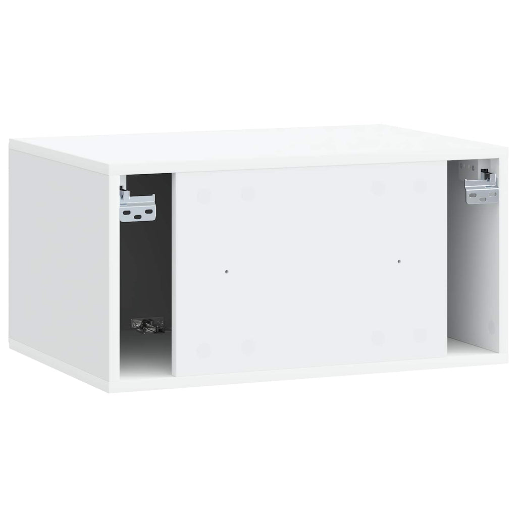 Wandmontierter TV-Schrank 59,5 x 41 x 30 cm Weiß Holzwerkstoff