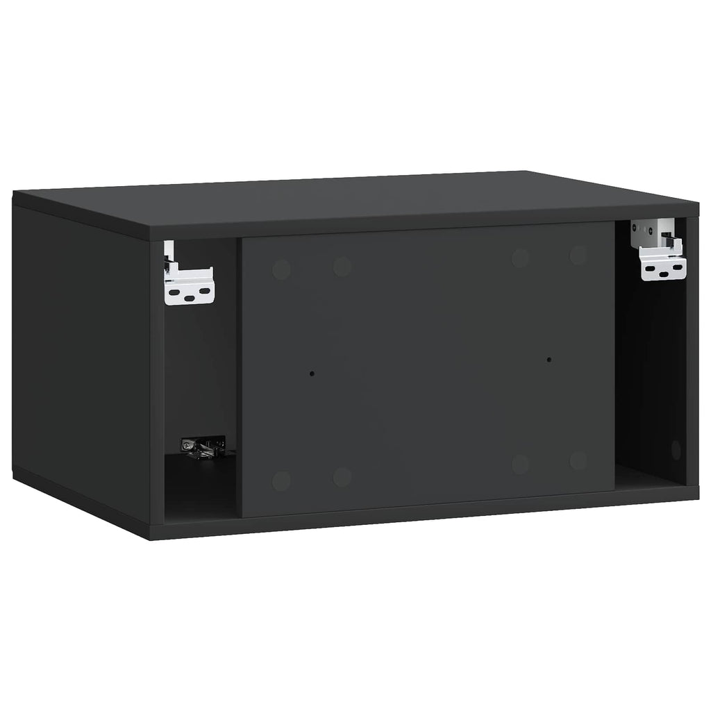 Wandmontierter TV-Schrank 59,5 x 41 x 30 cm Schwarz
