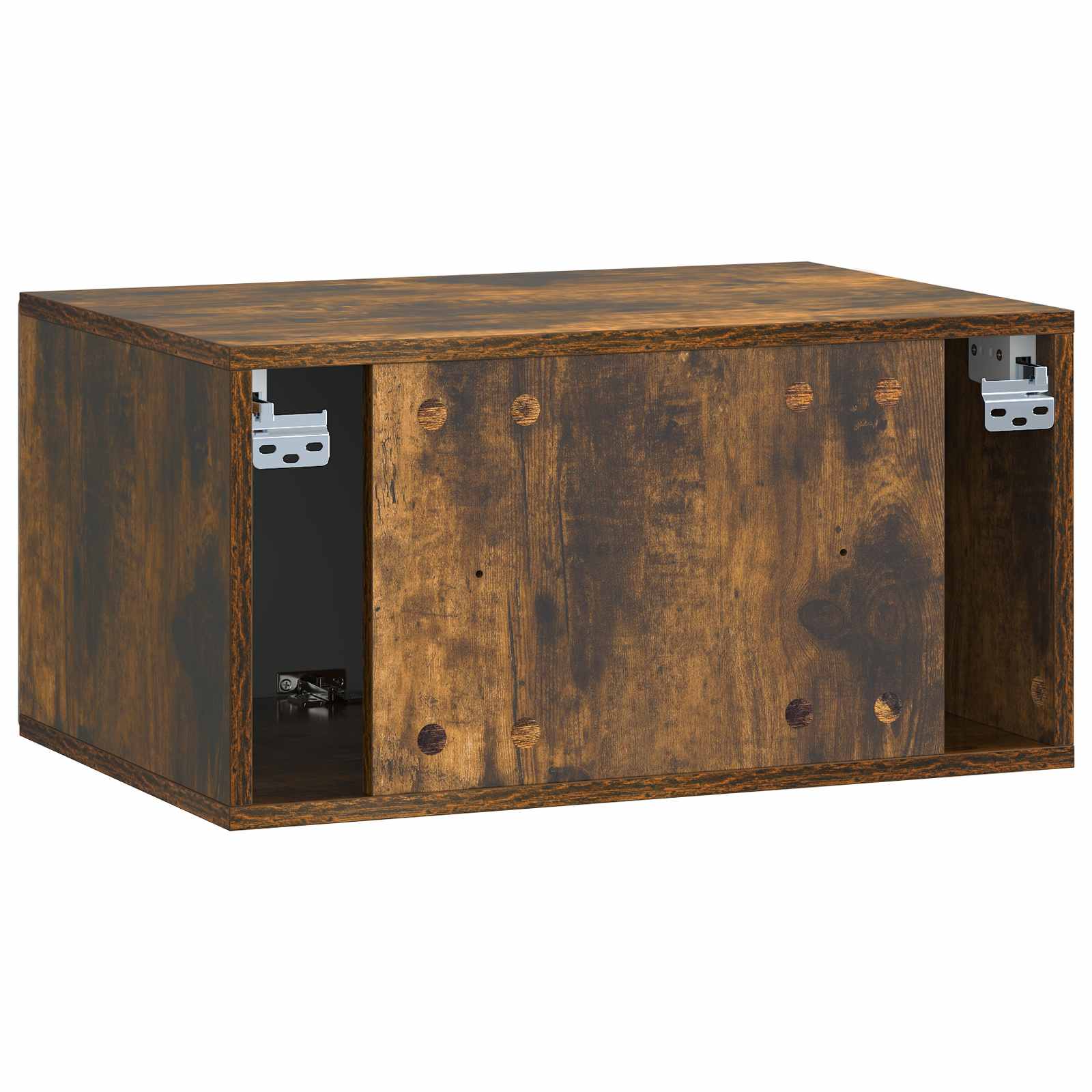 Wandmontierter TV-Schrank 59,5 x 41 x 30 cm Geräucherte Eiche