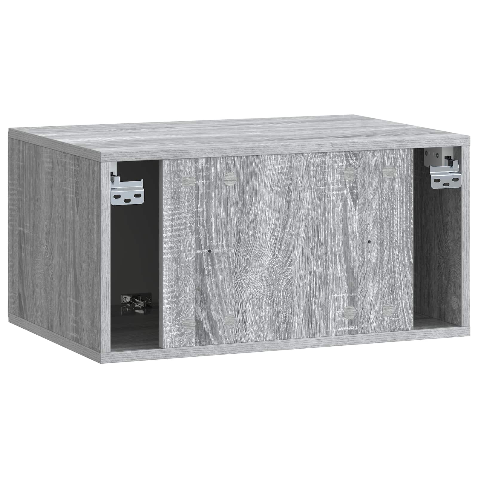 Wandmontierter TV-Schrank 59,5 x 41 x 30 cm Grau Sonoma