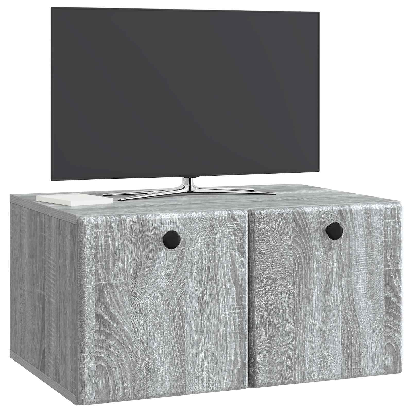 Wandmontierter TV-Schrank 59,5 x 41 x 30 cm Grau Sonoma