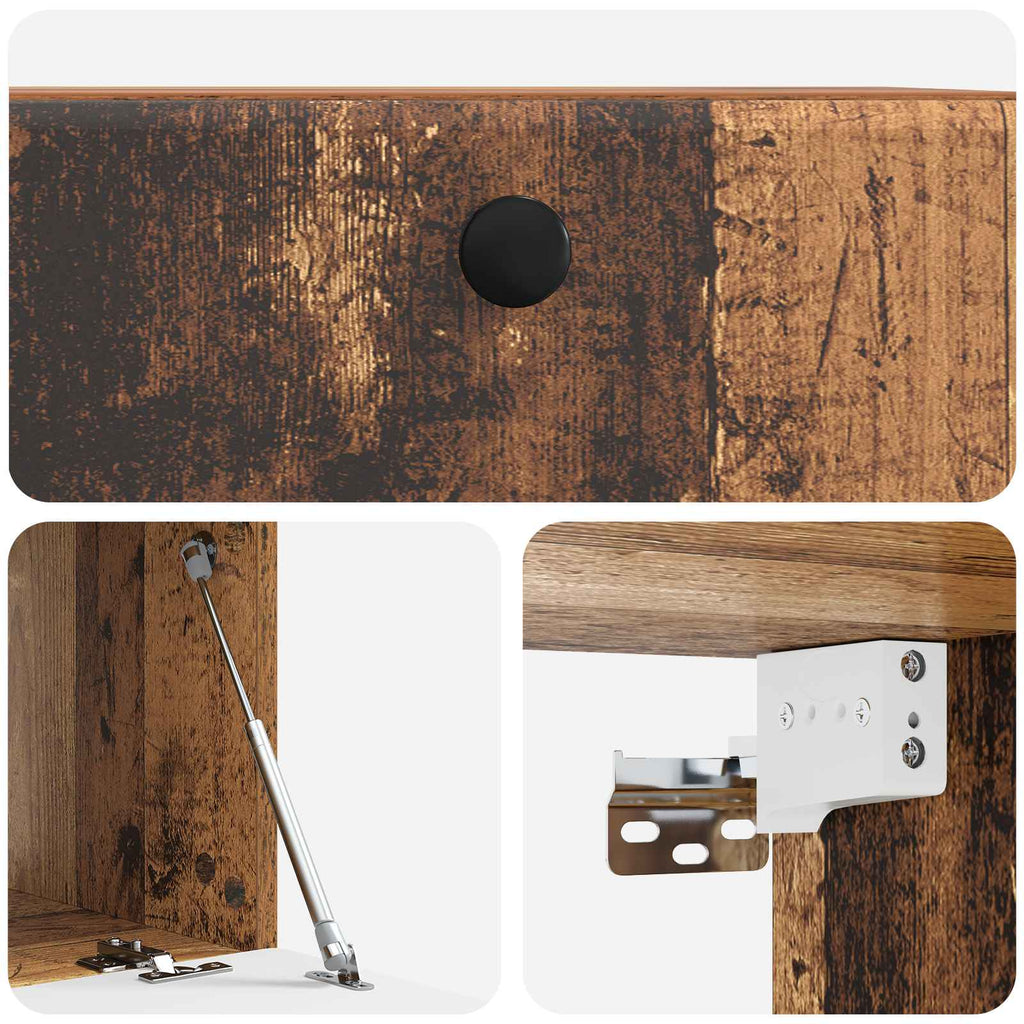 Wandmontierter TV-Schrank 59,5 x 41 x 30 cm Altholz