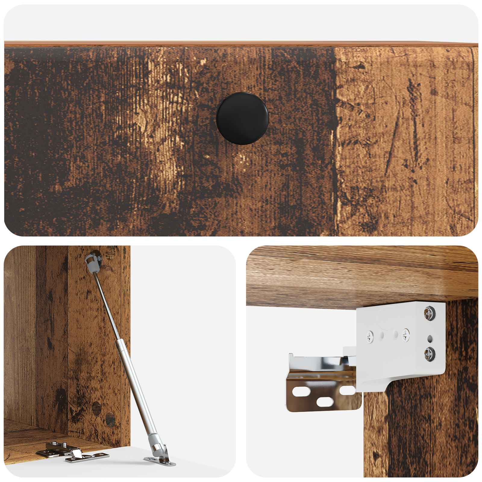 Wandmontierter TV-Schrank 59,5 x 41 x 30 cm Altholz