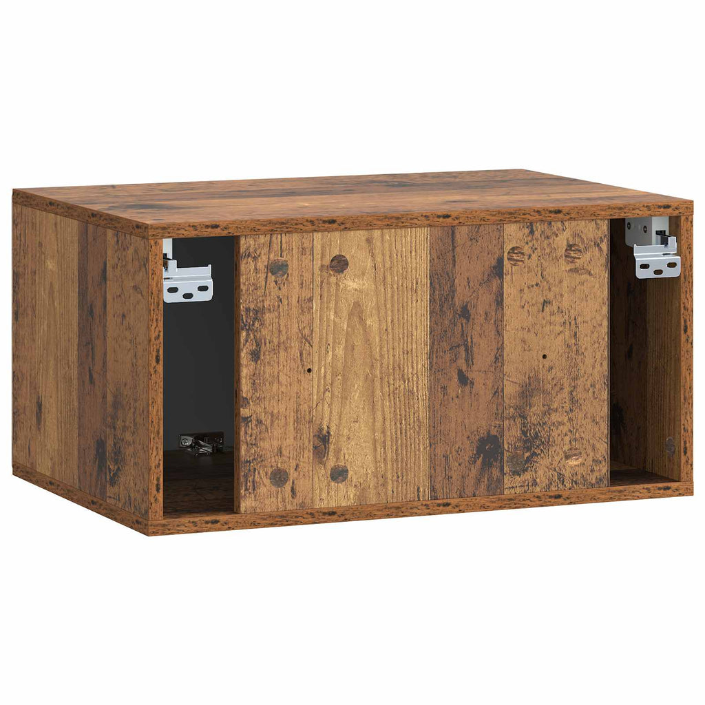Wandmontierter TV-Schrank 59,5 x 41 x 30 cm Altholz