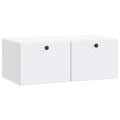 Wandmontierter TV-Schrank 78,5 x 41 x 30 cm Weiß Holzwerkstoff