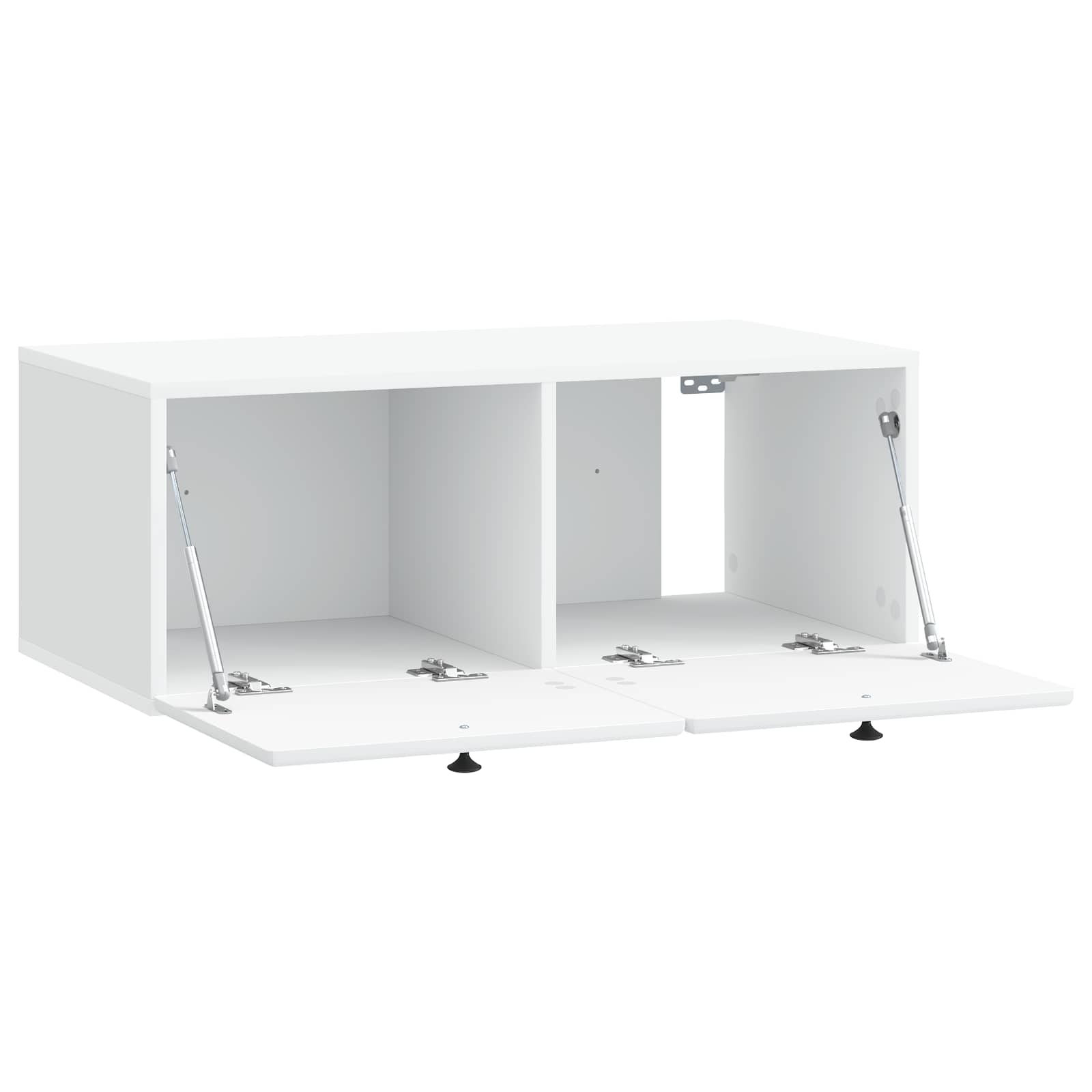Wandmontierter TV-Schrank 78,5 x 41 x 30 cm Weiß Holzwerkstoff