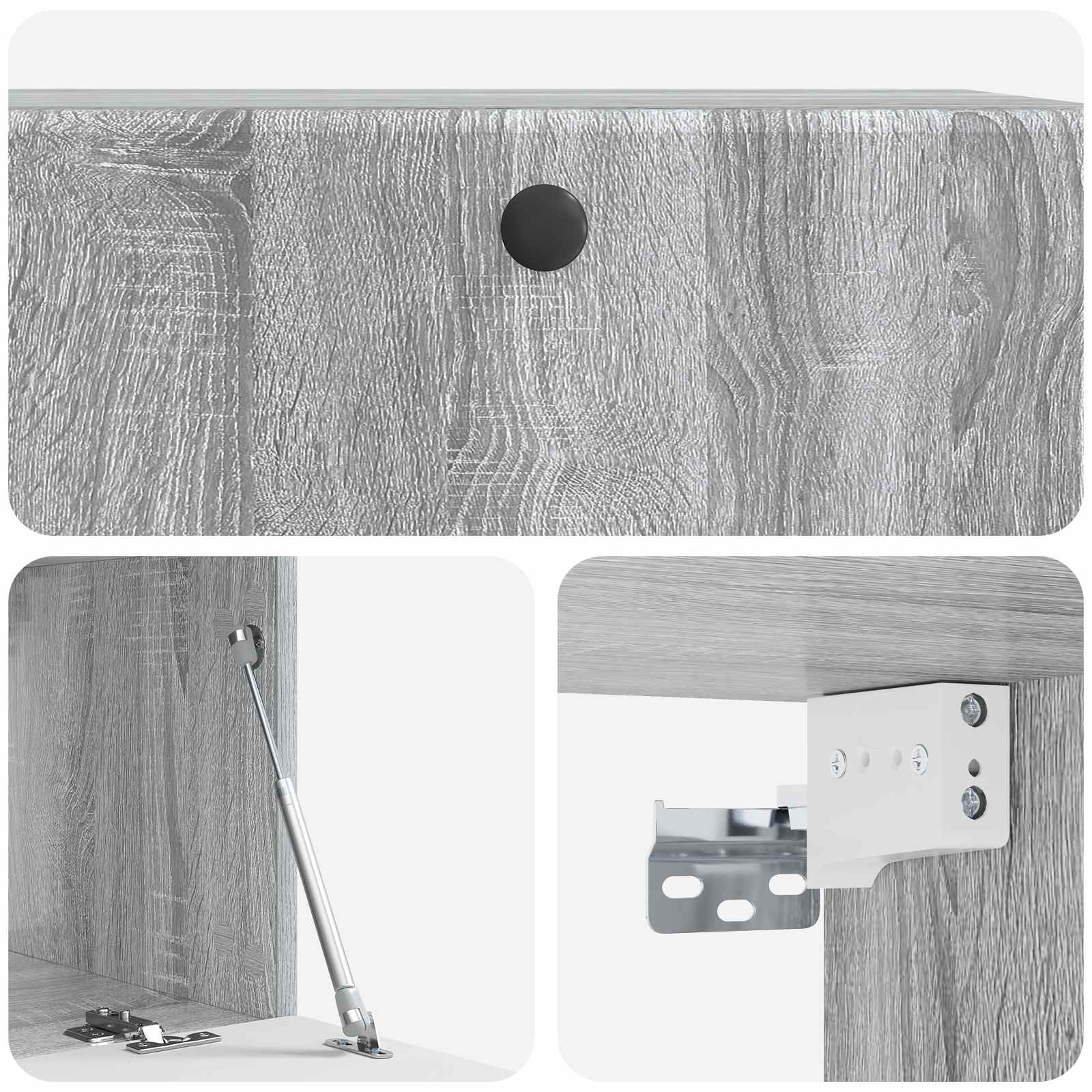 Wandmontierter TV-Schrank 78,5 x 41 x 30 cm Grau Sonoma