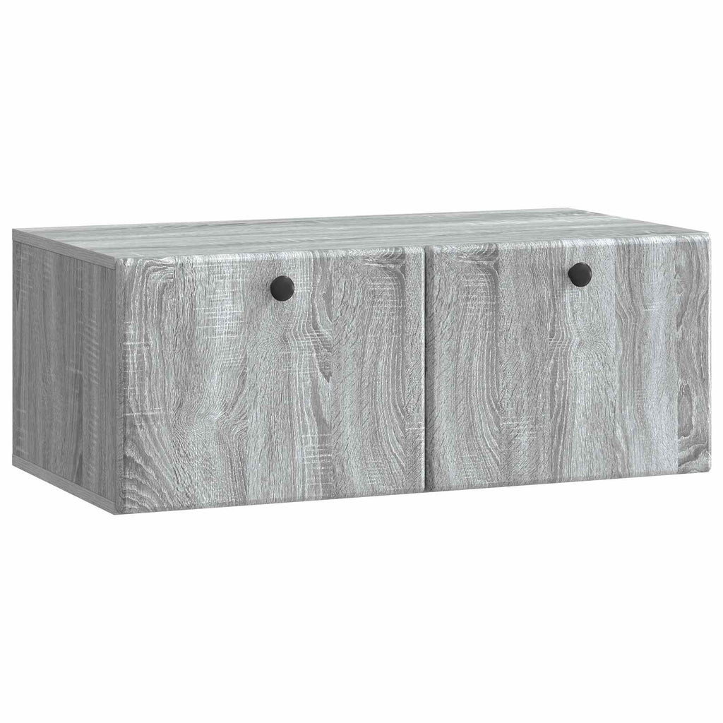 Wandmontierter TV-Schrank 78,5 x 41 x 30 cm Grau Sonoma
