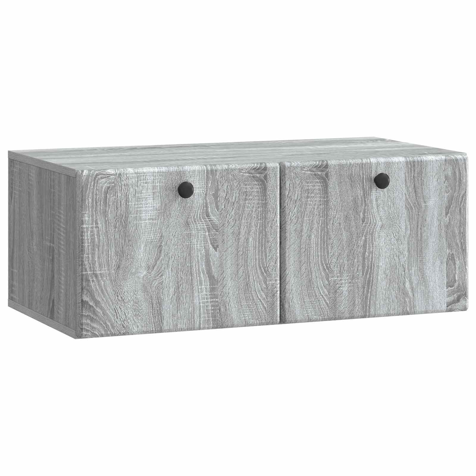 Wandmontierter TV-Schrank 78,5 x 41 x 30 cm Grau Sonoma