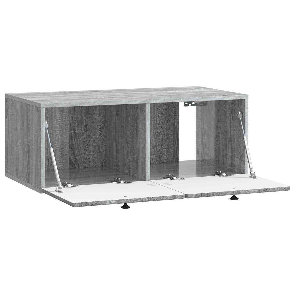 Wandmontierter TV-Schrank 78,5 x 41 x 30 cm Grau Sonoma