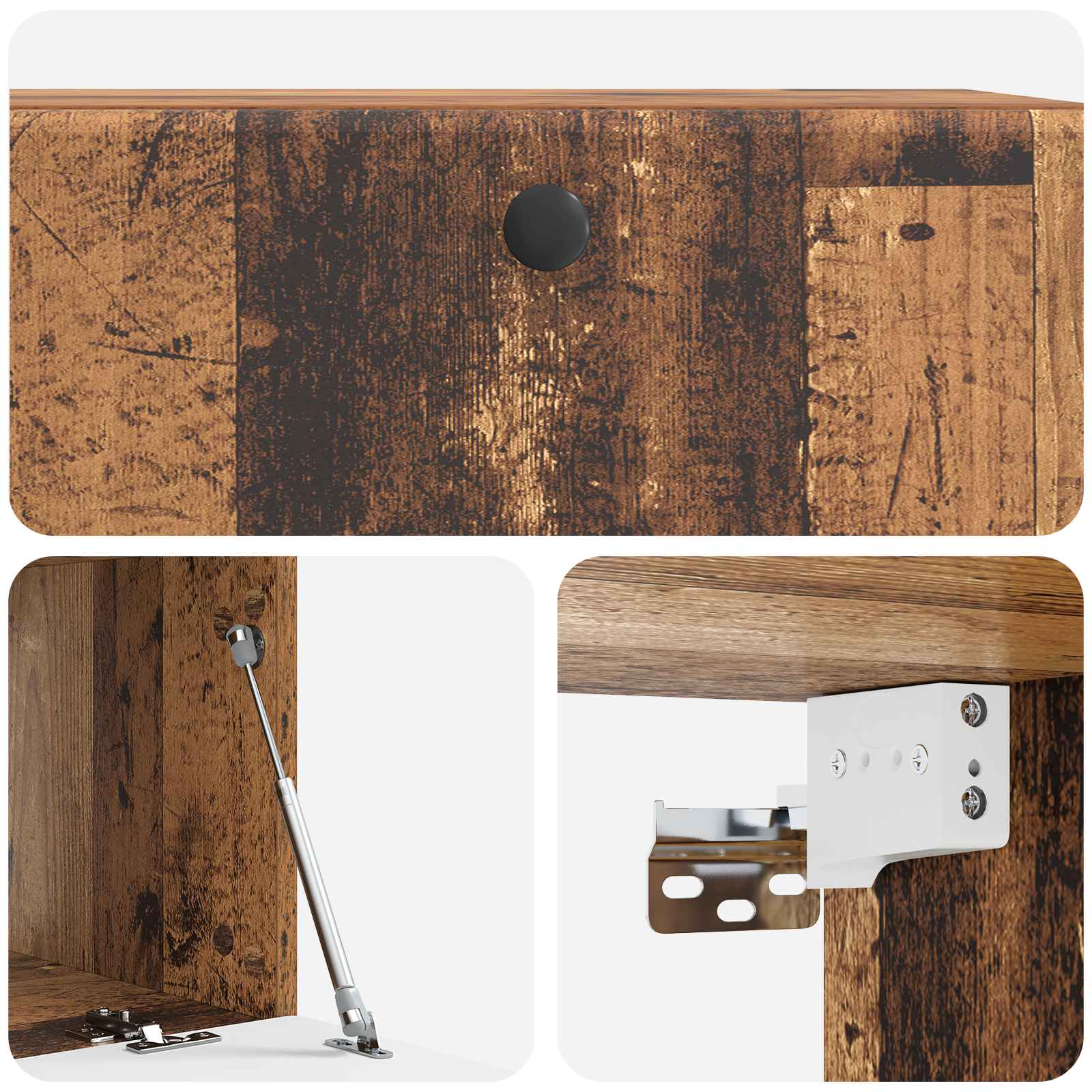 Wandmontierter TV-Schrank 78,5 x 41 x 30 cm Altholz