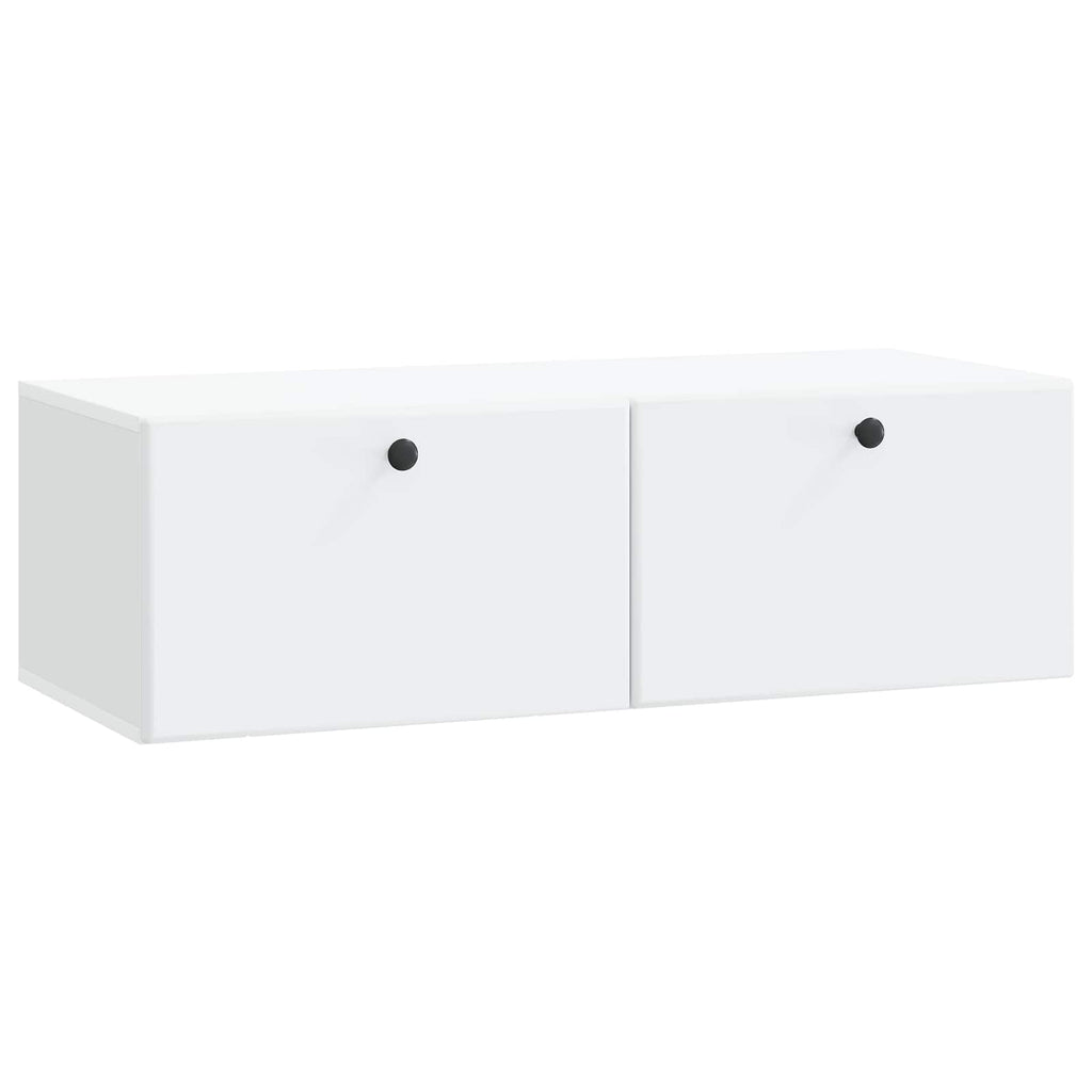 Wandmontierter TV-Schrank 98 x 41 x 30 cm Weiß Holzwerkstoff