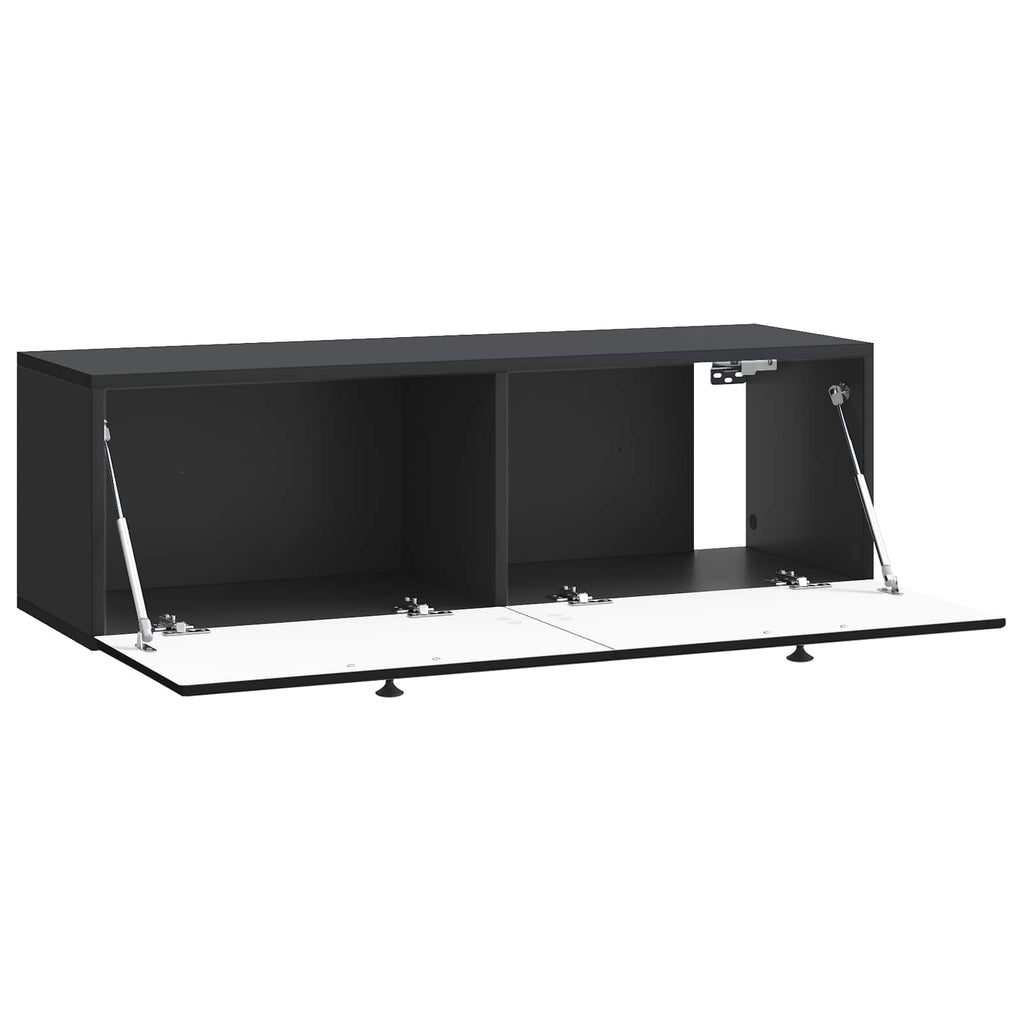 Wandmontierter TV-Schrank 98 x 41 x 30 cm Schwarz Holzwerkstoff