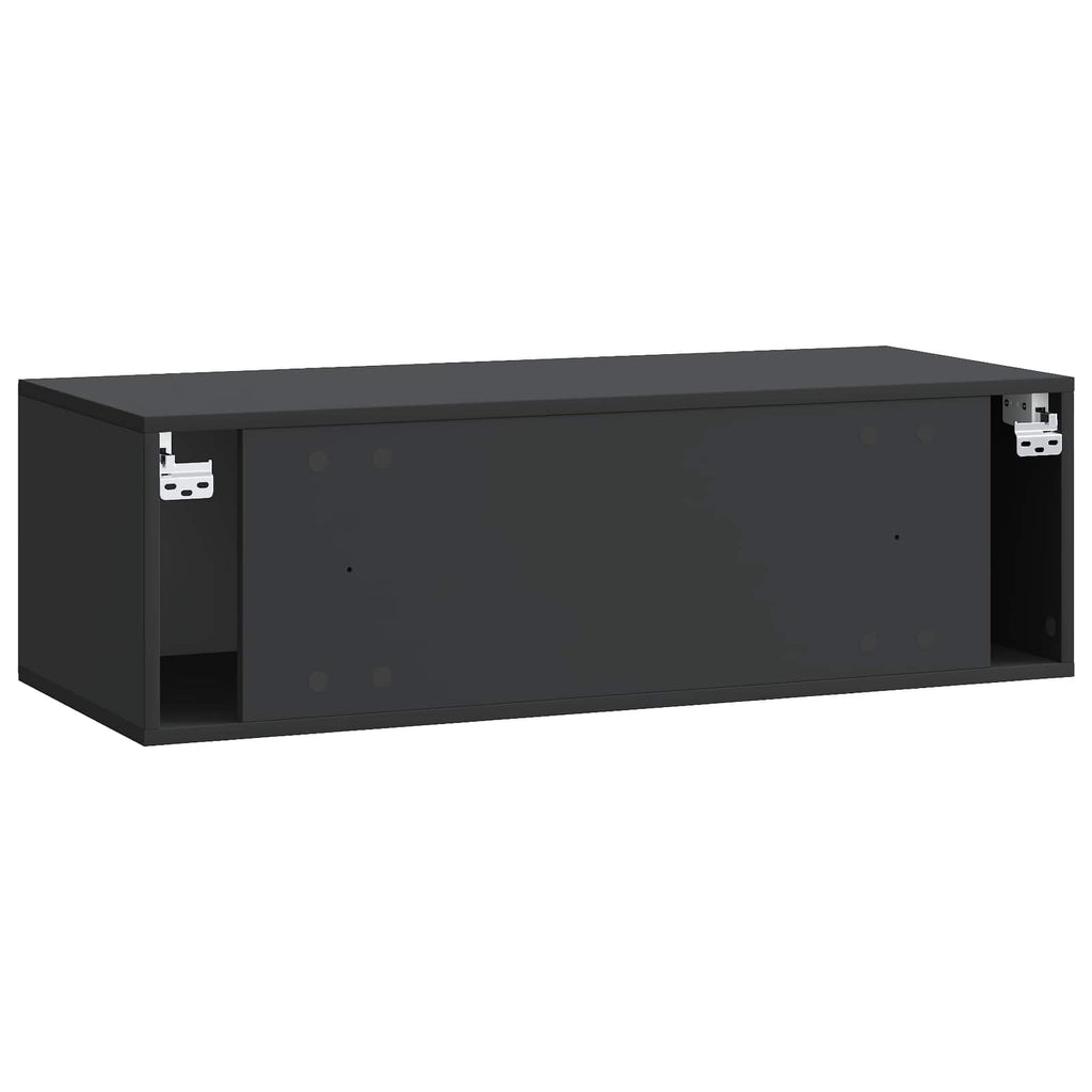 Wandmontierter TV-Schrank 98 x 41 x 30 cm Schwarz Holzwerkstoff