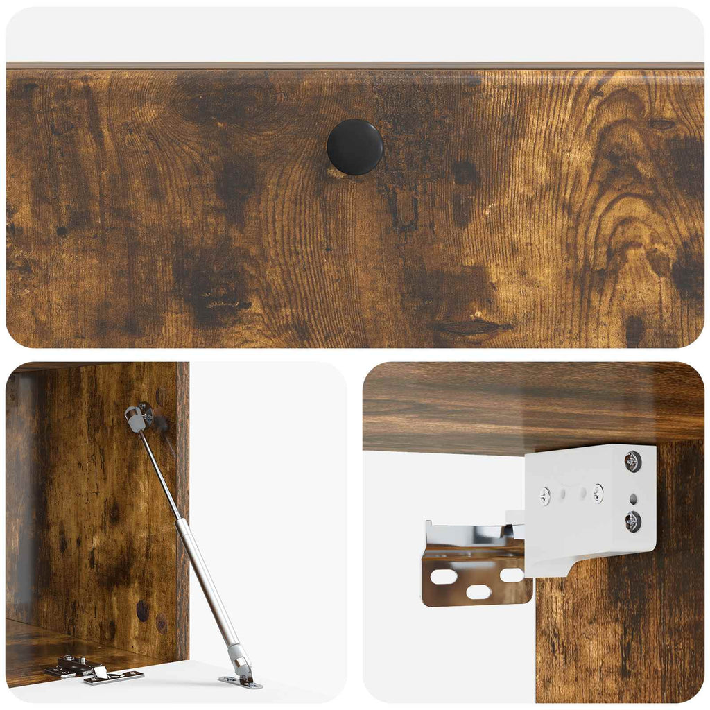 Wandmontierter TV-Schrank 98 x 41 x 30 cm Geräucherte Eiche