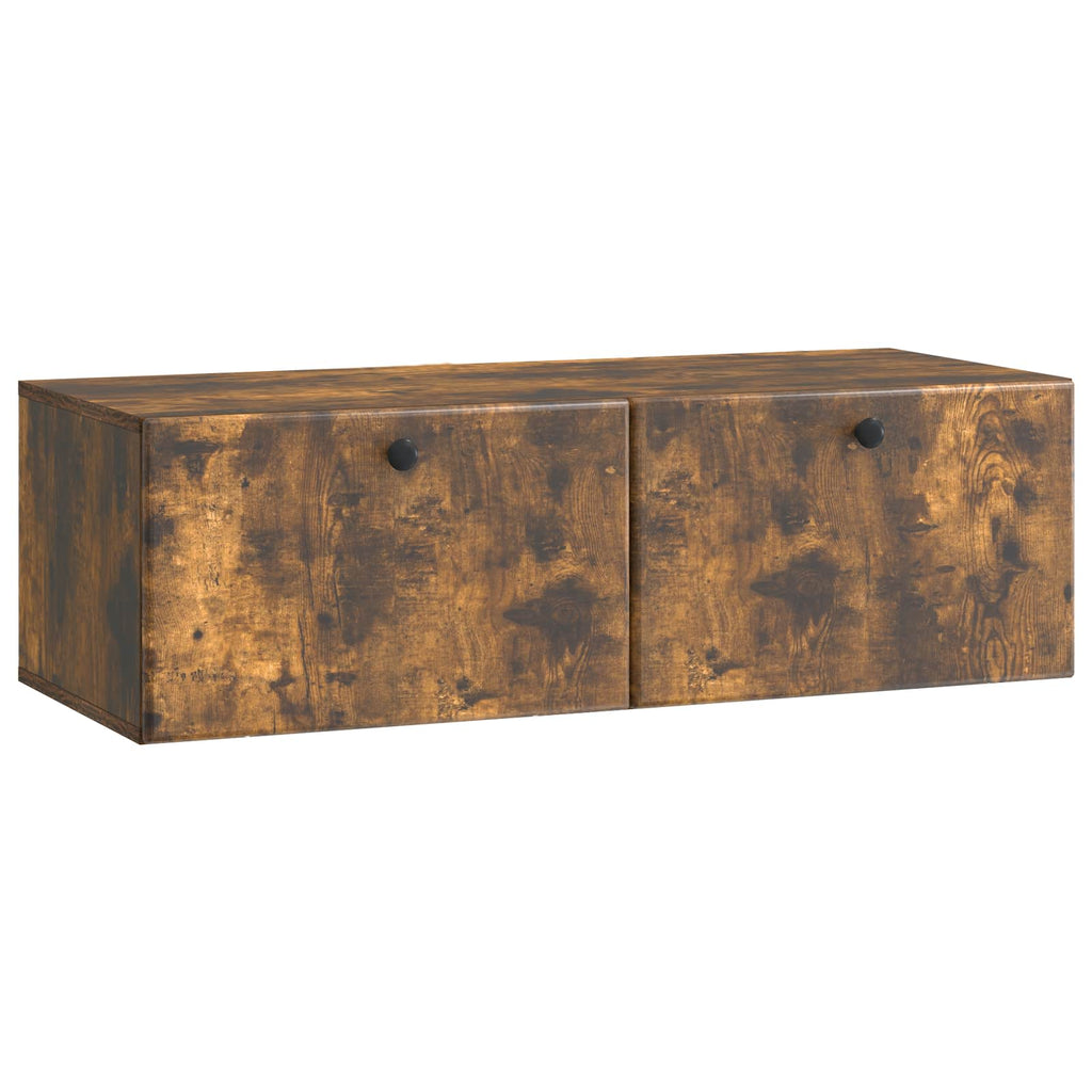 Wandmontierter TV-Schrank 98 x 41 x 30 cm Geräucherte Eiche