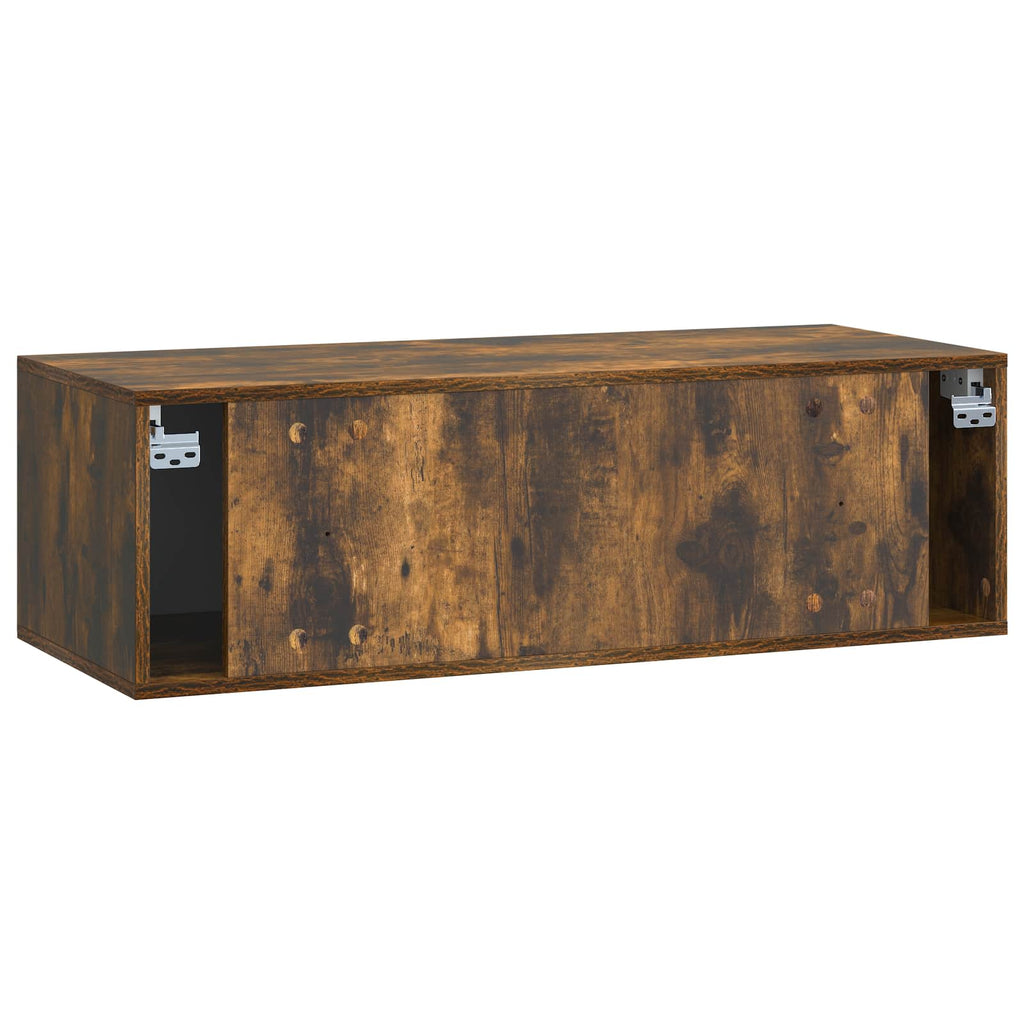 Wandmontierter TV-Schrank 98 x 41 x 30 cm Geräucherte Eiche