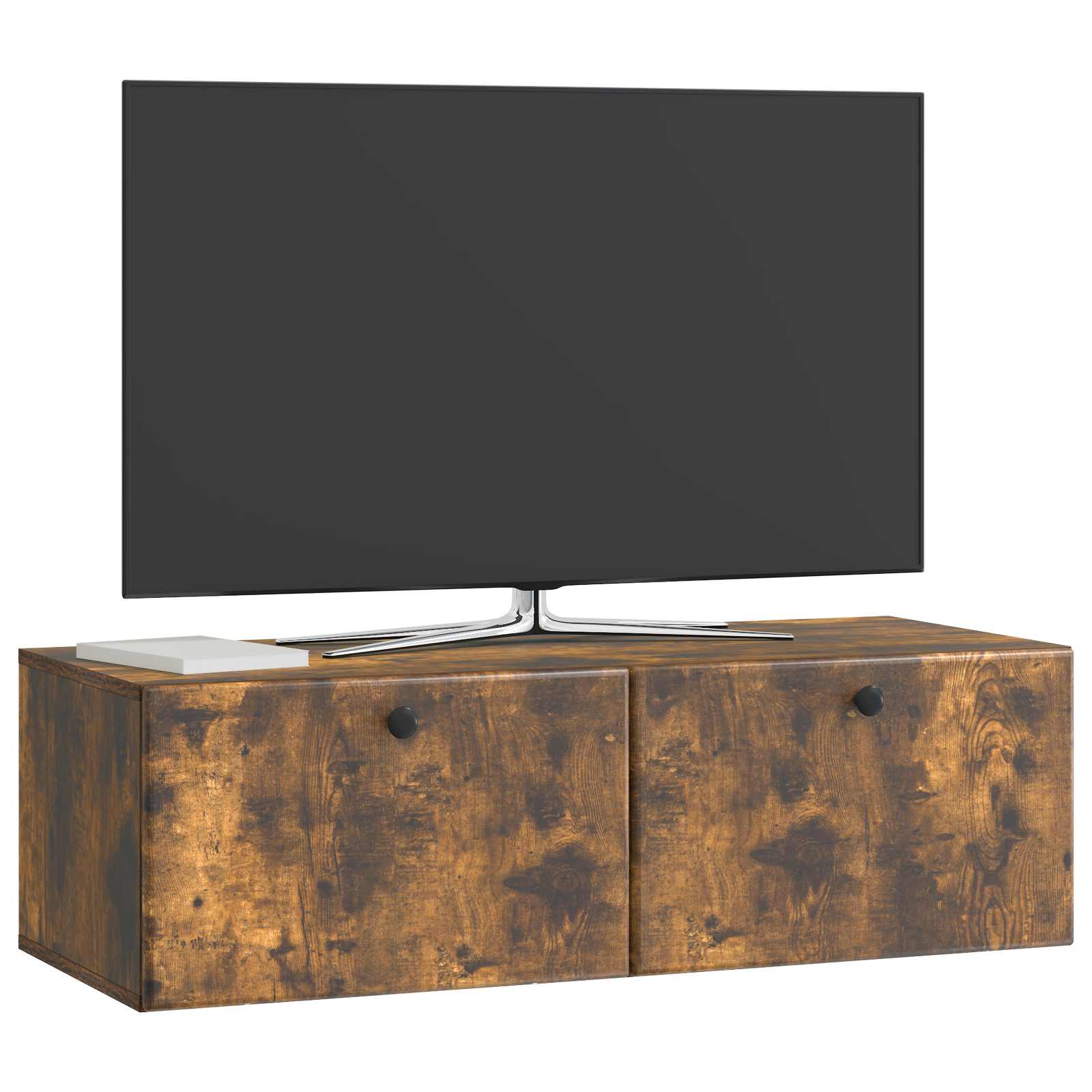 Wandmontierter TV-Schrank 98 x 41 x 30 cm Geräucherte Eiche